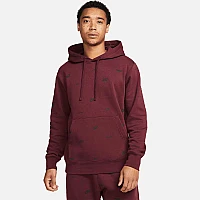 МЪЖКИ СУИТШЪРТ NIKE CLUB+ BB PO AOP HOODIE NIGHT MAROON