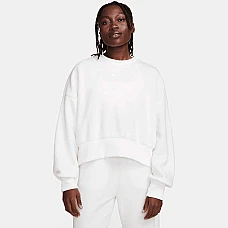 ДАМСКА БЛУЗА NIKE NSW PLSH MOD CROP CREW SAIL