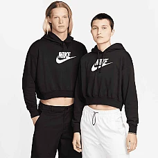 ДАМСКИ СУИТШЪРТ NIKE NSW CLUB FLC GX CROP HDY BLACK