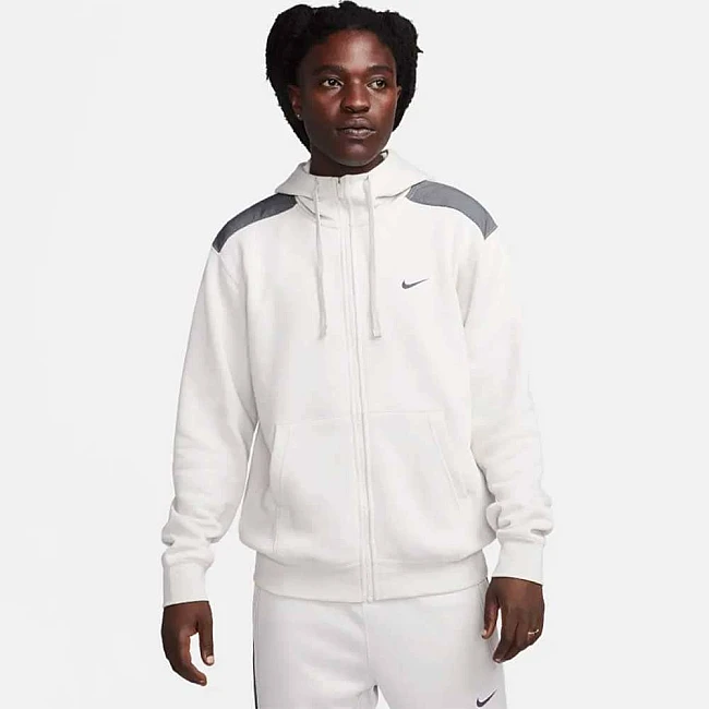 МЪЖКО ГОРНИЩЕ NIKE NSW SP FLC FZ HOODIE BB LT BONE