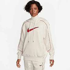 ДАМСКИ СУИТШЪРТ NIKE NSW OVERSIZED PULLOVER FLC HDY SAIL