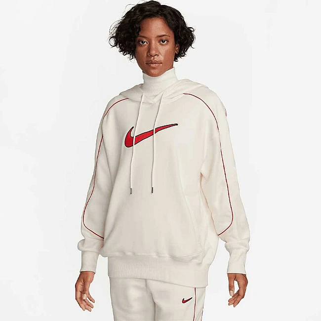 ДАМСКИ СУИТШЪРТ NIKE NSW OVERSIZED PULLOVER FLC HDY SAIL