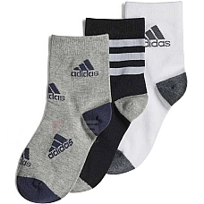 ДЕТСКИ ЧОРАПИ ADIDAS HN5736 LK SOCKS 3PP ЧЕРНИ/БЕЛИ/СИВИ