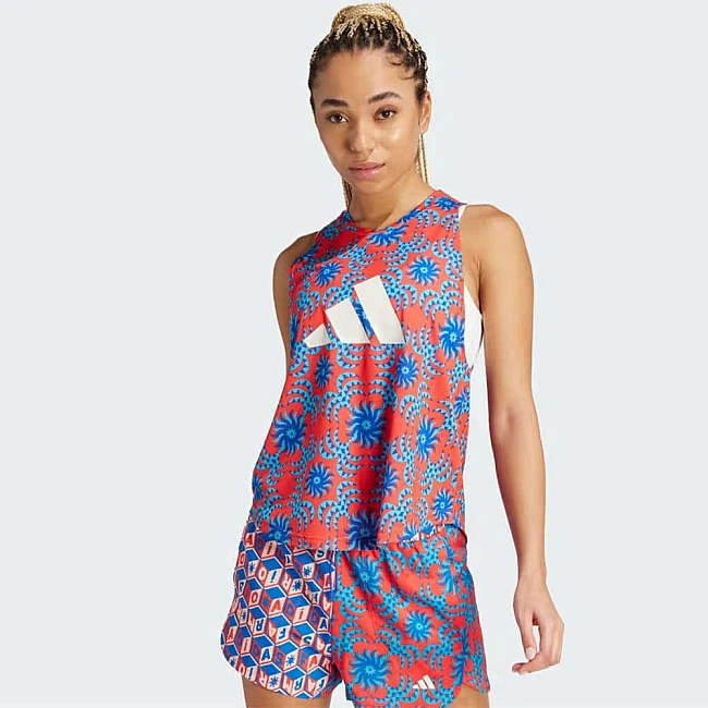 ДАМСКИ ПОТНИК ADIDAS IQ4494 FARM TRN TANK ЧЕРВЕН/СИН