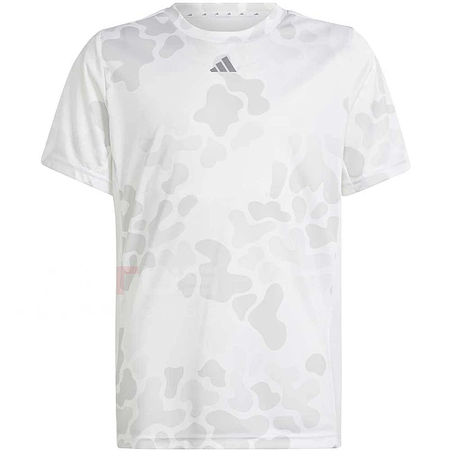 ДЕТСКА ТЕНИСКА ЗА МОМЧЕ ADIDAS IR7524 J TR-ES AOP T БЯЛА