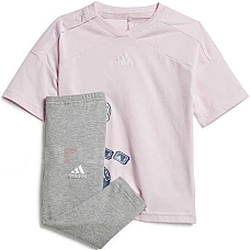 ДЕТСКИ СПОРТЕН ЕКИП ЗА МОМИЧЕ ADIDAS IS3764 I BLUV G SET РОЗОВ/СИВ