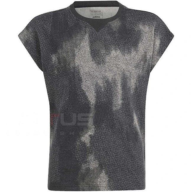 ДЕТСКА ТЕНИСКА ЗА МОМИЧЕ ADIDAS IT9032 JG FI AOP T ЧЕРНА