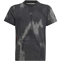 ДЕТСКА ТЕНИСКА ЗА МОМЧЕ ADIDAS IT9041 J FI AOP T ЧЕРНА