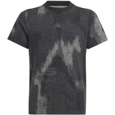 ДЕТСКА ТЕНИСКА ЗА МОМЧЕ ADIDAS IT9041 J FI AOP T ЧЕРНА