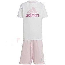 ДЕТСКИ СПОРТЕН ЕКИП ЗА МОМИЧЕ ADIDAS IQ4089 LK BL CO T SET БЯЛ/РОЗОВ