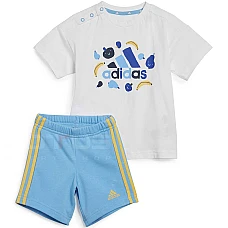БЕБЕШКИ СПОРТЕН ЕКИП ЗА МОМЧЕ ADIDAS IS2682 I FRUIT T SET БЯЛ/СИН