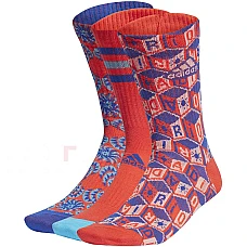 ДАМСКИ ЧОРАПИ ADIDAS IU3154 W FARM 3PP ЧЕРВЕНИ/СИНИ