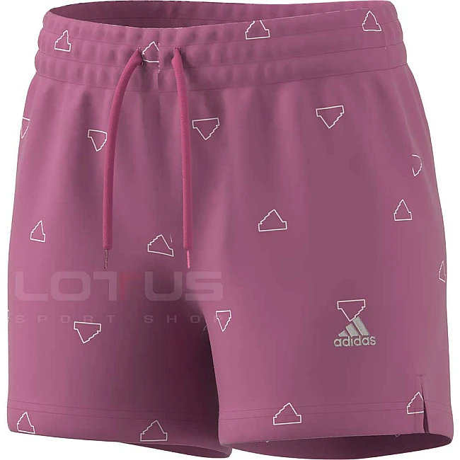 ДАМСКИ КЪСИ ПАНТАЛОНИ ADIDAS IV6107 W MNG FT SHO ТЪМНОРОЗОВИ