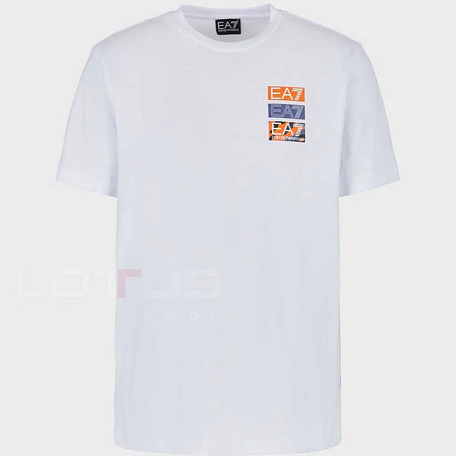 МЪЖКА ТЕНИСКА EA7 EMPORIO ARMANI 3DPT12 TRAIN GRAPHIC SERIES M TEE SS CAMOU БЯЛА