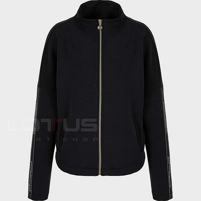 ДАМСКО ГОРНИЩЕ EA7 EMPORIO ARMANI 3DTM24 TRAIN LOGO SERIES W T-TOP FZ TAPE ЧЕРНО