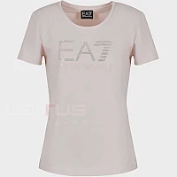 ДАМСКА ТЕНИСКА EA7 EMPORIO ARMANI 3DTT21 TRAIN LOGO SERIES W TEE SS FANCY STRASS РОЗОВА
