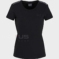 ДАМСКА ТЕНИСКА EA7 EMPORIO ARMANI 3DTT44 TRAIN LOGO SERIES W TEE SS TAPE ЧЕРНА