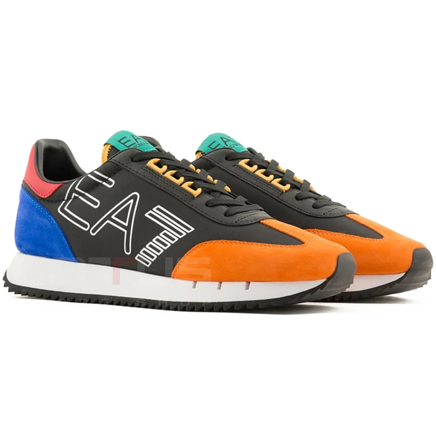 МЪЖКИ МАРАТОНКИ EA7 EMPORIO ARMANI X8X101 BLACK&WHITE VINTAGE ЧЕРНИ/СИНИ/ОРАНЖЕВИ