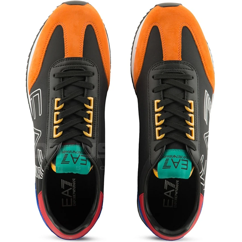 МЪЖКИ МАРАТОНКИ EA7 EMPORIO ARMANI X8X101 BLACK&WHITE VINTAGE ЧЕРНИ/СИНИ/ОРАНЖЕВИ