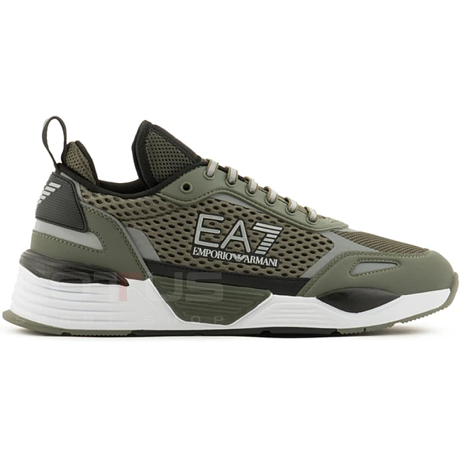 МЪЖКИ МАРАТОНКИ EA7 EMPORIO ARMANI X8X159 ACE RUNNER MESH ТЪМНОЗЕЛЕНИ