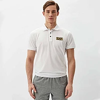 МЪЖКА ТЕНИСКА EA7 EMPORIO ARMANI 3DPF02 TRAIN GOLD LABEL M POLO PIMA PQ БЯЛА