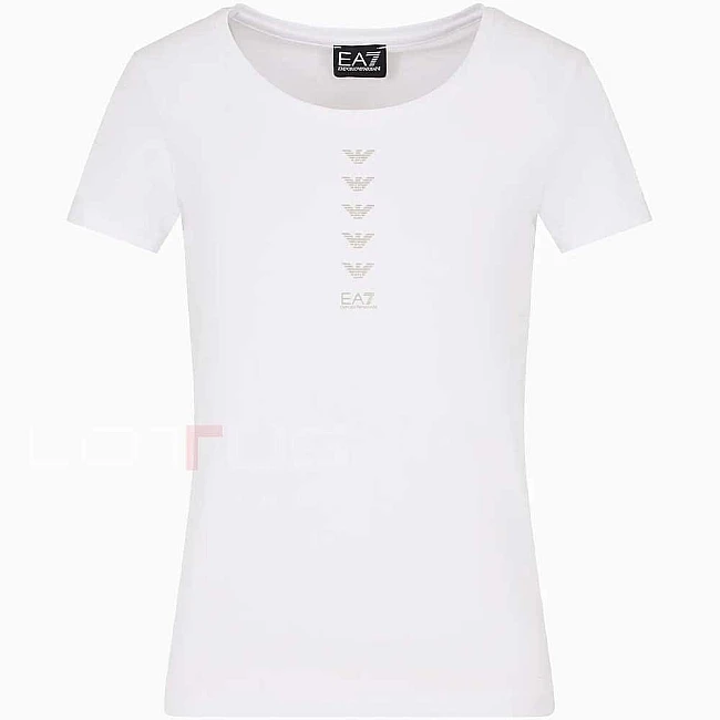 ДАМСКА ТЕНИСКА EA7 EMPORIO ARMANI 3DTT20 TRAIN LOGO SERIES W TEE SS MULTILOGO БЯЛА