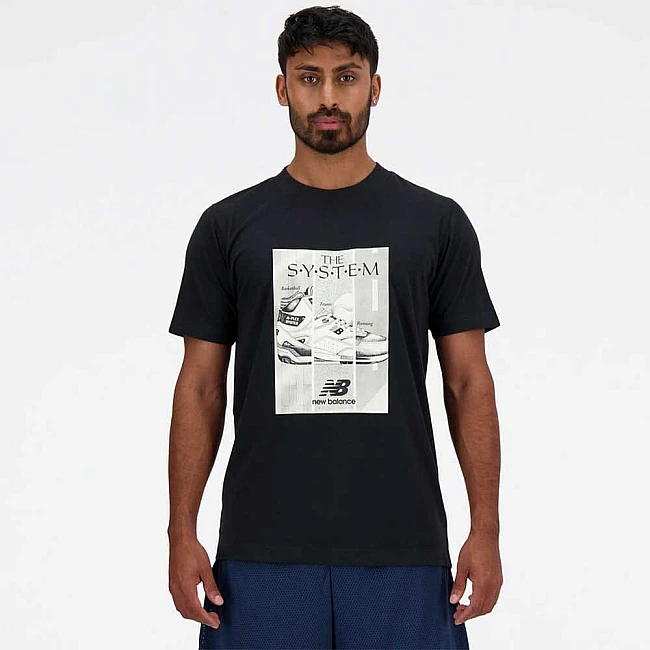 МЪЖКА ТЕНИСКА NEW BALANCE MT41595BK POSTER TEE ЧЕРНА