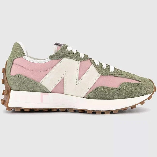 ДАМСКИ МАРАТОНКИ NEW BALANCE WS327FT МАСЛИНЕНО ЗЕЛЕНИ/РОЗОВИ