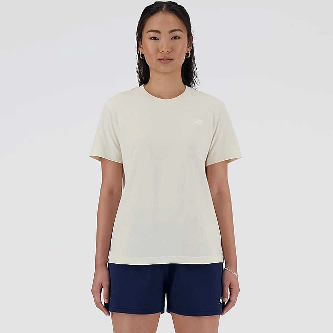 ДАМСКА ТЕНИСКА NEW BALANCE WT41509LIN JERSEY SMALL LOGO T-SHIRT БЕЖОВА