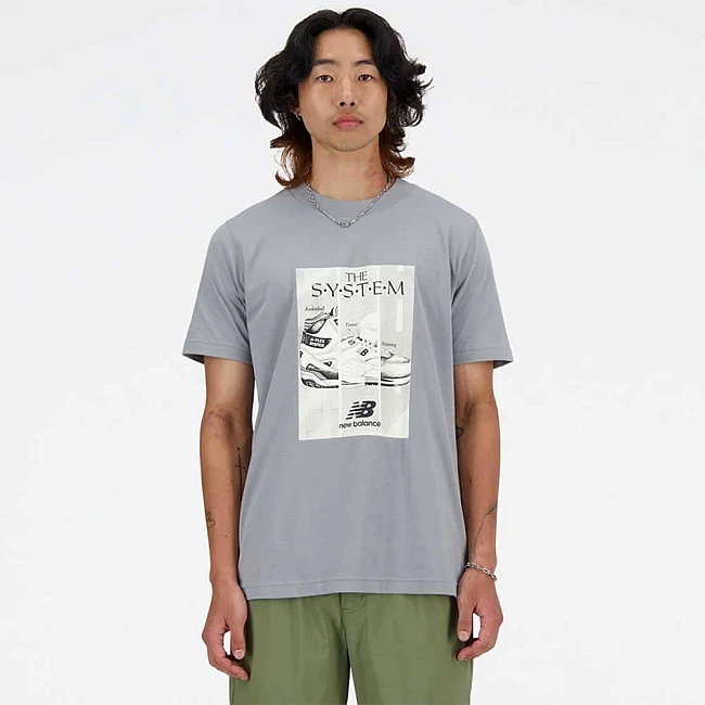 МЪЖКА ТЕНИСКА NEW BALANCE MT41595YST POSTER TEE ТЪМНОСИВА