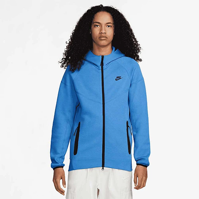 МЪЖКО ГОРНИЩЕ NIKE TCH FLC FZ WR HOODIE СВЕТЛОСИНЬО