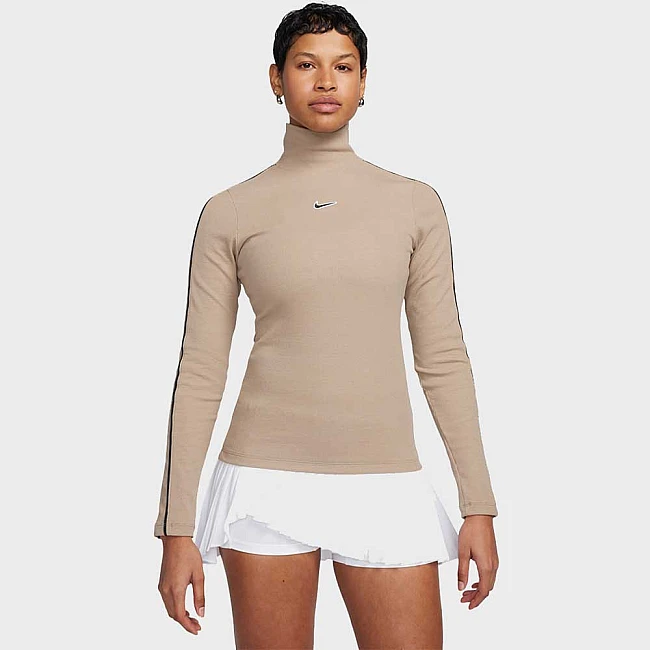 ДАМСКА БЛУЗА NIKE NSW LS TOP SW БЕЖОВА