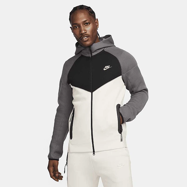 МЪЖКО ГОРНИЩЕ NIKE TCH FLEECE FZ WR HOODIE КРЕМАВО