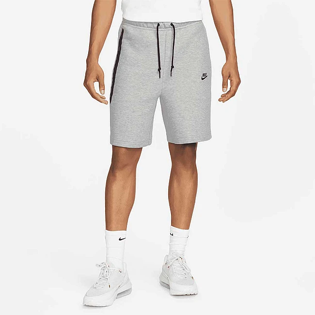 МЪЖКИ КЪСИ ПАНТАЛОНИ NIKE TCH FLC SHORT СИВИ
