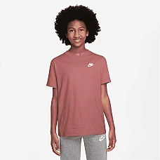 ДЕТСКА ТЕНИСКА ЗА МОМИЧЕ NIKE NSW TEE CLUB SS BOY РОЗОВО-КАФЯВА