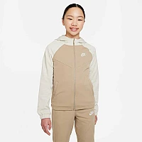 ДЕТСКИ СПОРТЕН ЕКИП ЗА МОМЧЕ NIKE NSW TRACKSUIT POLY HD FZ LBR БЕЖОВ