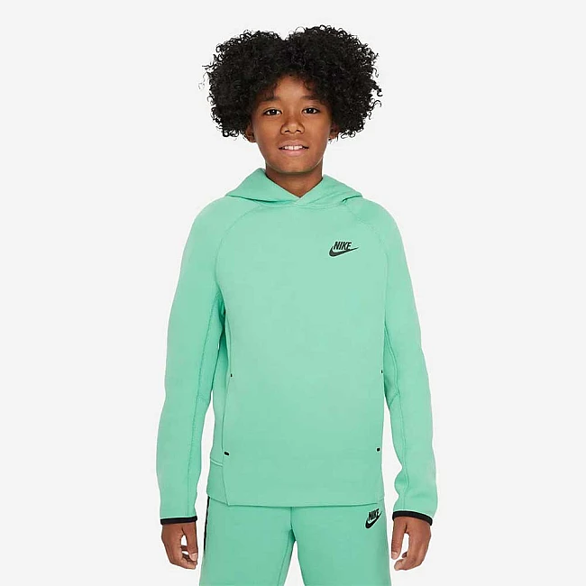 ДЕТСКИ СУИТШЪРТ ЗА МОМЧЕ NIKE NSW TECH FLC PO HOODIE СВЕТЛОЗЕЛЕН