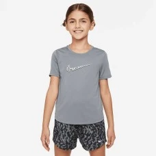 ДЕТСКА ТЕНИСКА ЗА МОМИЧЕ NIKE ONE SS TOP GX VNR СИВА
