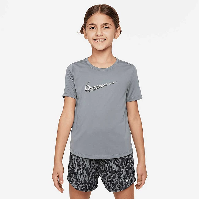 ДЕТСКА ТЕНИСКА ЗА МОМИЧЕ NIKE ONE SS TOP GX VNR СИВА