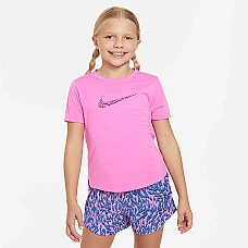 ДЕТСКА ТЕНИСКА ЗА МОМИЧЕ NIKE ONE SS TOP GX VNR РОЗОВА
