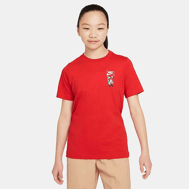 ДЕТСКА ТЕНИСКА ЗА МОМЧЕ NIKE NSW TEE BOXY 3 ЧЕРВЕНА