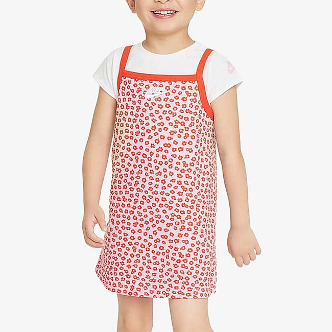 БЕБЕШКИ КОМПЛЕКТ ЗА МОМИЧЕ NIKE FLORAL 2 PC SET РОЗОВ/БЯЛ