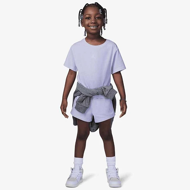 БЕБЕШКИ СПОРТЕН ЕКИП ЗА МОМИЧЕ NIKE G JORDAN ESSENTIAL SHORT SET БЛЕДОЛИЛАВ