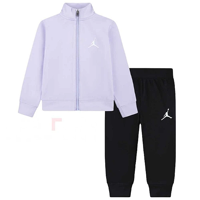 ДЕТСКИ СПОРТЕН ЕКИП ЗА МОМИЧЕ NIKE AIR JORDAN TRICOT SET БЛЕДОЛИЛАВ/ЧЕРЕН