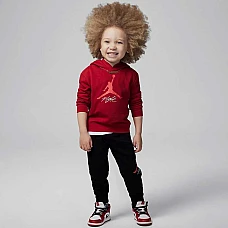 БЕБЕШКИ СПОРТЕН ЕКИП ЗА МОМЧЕ NIKE JORDAN JUMPMAN FLIGHT FT PO SET ЧЕРВЕН/ЧЕРЕН