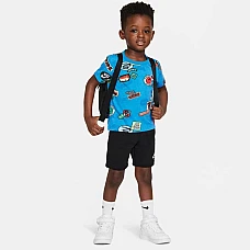 БЕБЕШКИ СПОРТЕН ЕКИП ЗА МОМЧЕ NIKE BK NSW AOP FT SHORT SET СИН/ЧЕРЕН