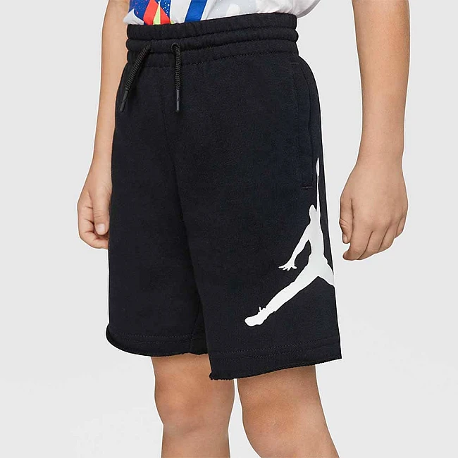 ДЕТСКИ КЪСИ ПАНТАЛОНИ ЗА МОМЧЕ NIKE B JORDAN JUMPMAN AIR FT SHORT ЧЕРНИ