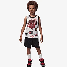 ДЕТСКИ СПОРТЕН ЕКИП ЗА МОМЧЕ NIKE JORDAN 23 AOP JERSET SET БЯЛ/ЧЕРЕН