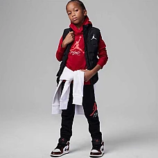 ДЕТСКИ СПОРТЕН ЕКИП ЗА МОМЧЕ NIKE JORDAN JUMPMAN FLIGHT FT PO SET ЧЕРВЕН/ЧЕРЕН