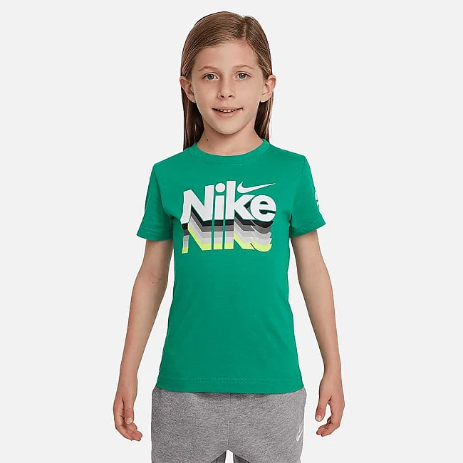 ДЕТСКА ТЕНИСКА ЗА МОМЧЕ NIKE B RETRO FADER SS TEE ЗЕЛЕНА